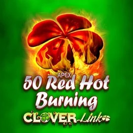 50 Red Hot Burning Clover Links online game logo by Novomatic on shuffle-kaszino.com
