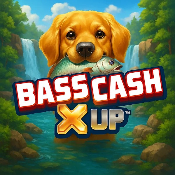 Bass Cash X UP logo by Alchemy Gaming Shuffle Casino