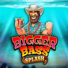 Bigger Bass Splash slot logo by Pragmatic Play at Shuffle Casino