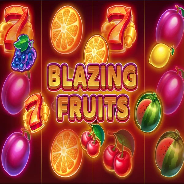 Blazing Fruits slot logo by Inbet Games at Shuffle Casino