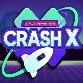 Crash X slot logo by Turbo Games at Shuffle Casino