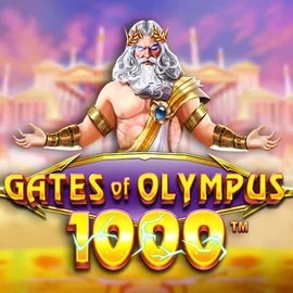 Slots logo of Gates of Olympus 1000 from Pragmatic Play at Shuffle Casino