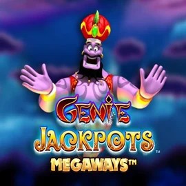 Genie Jackpots Megaways slot logo by Blueprint Gaming at Shuffle Casino
