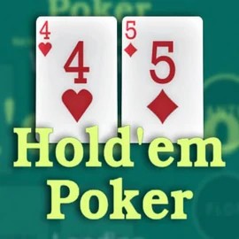 Hold em Poker slot logo by OneTouch Games at Shuffle Casino