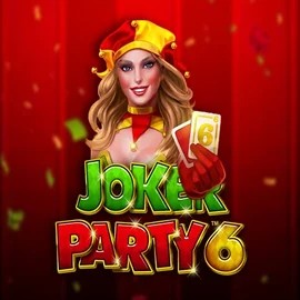 Joker Party 6 slot logo by Greentube at Shuffle Casino