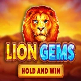 Lion Gems Hold and Win slot logo by Playson at Shuffle Casino