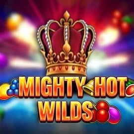 Mighty Hot Wilds slot logo by Inspired Gaming at Shuffle Casino
