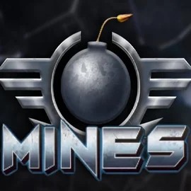 Mines slot logo by Turbo Games at Shuffle Casino