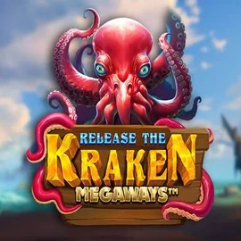 Release the Kraken Megaways slot logo by Pragmatic Play at Shuffle Casino