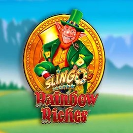 Slingo Rainbow Riches online game logo by Gaming Realms on shuffle-kaszino.com