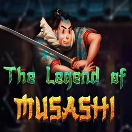 The Legend of Musashi slot logo by Peter &amp; Sons at Shuffle Casino
