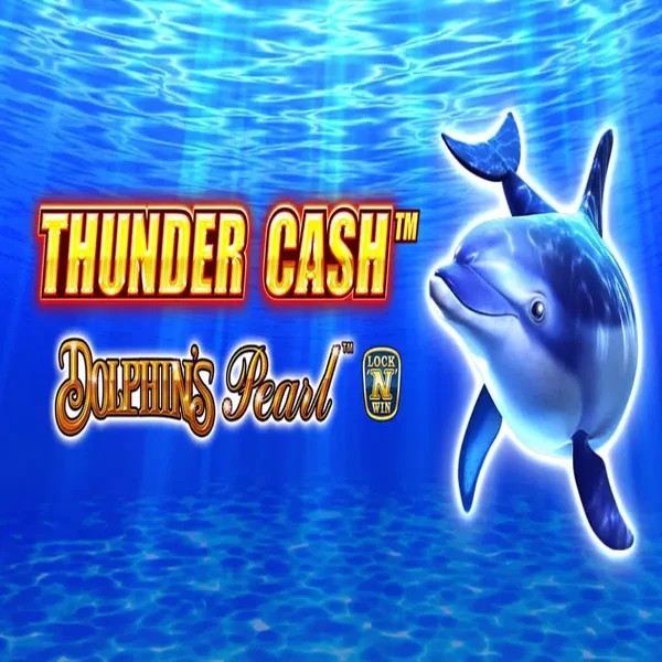 Thunder Cash Dolphins Pearl online game logo by Novomatic on shuffle-kaszino.com